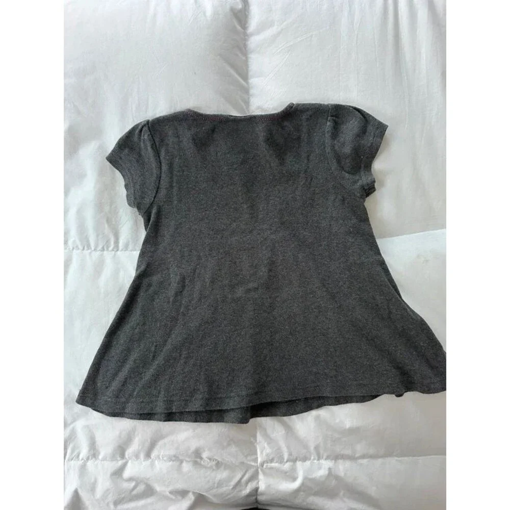 Gymboree Popstar Academy Grey Heart Button Tunic Dress - Size 5